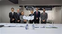 圖說：台船環海與台灣國際造船公司(台船公司)共同簽署水下基礎基樁產能保留協議