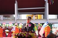 圖說：台船承造財政部關務署100噸級巡緝艇第四艘命名暨下水典禮-台船公司周志明副總經理致詞