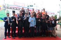 圖1：台船公司承造海洋委員會海巡署艦隊分署100噸級巡防救難艇HNO.1153下水典禮貴賓合影