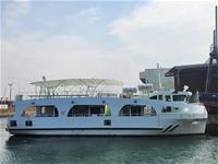 NTO次世代鋰電池未來可運用於電動船。(圖為台船動力高雄旗津電動渡輪雄棧一號)